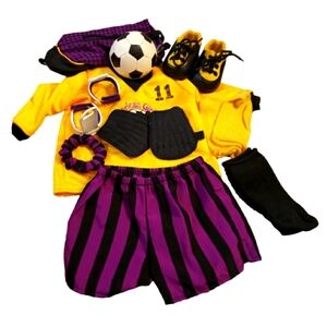 American girl Doll Pleasant Company Shooting Stars # 11 Soccer outfit complete
